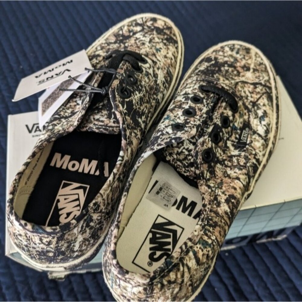 Vans Authentic Moma Jackson Pollock Women  Skate Shoes Camo Gf 112025 - Picture 10 of 11